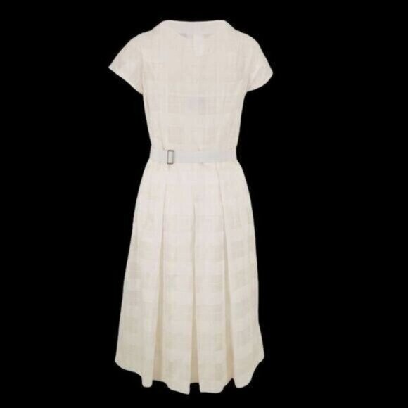 AKRIS Jasmine Transparent Check Weave Dress Size S/XS 4-2, 36 NEW - Picture 4 of 14